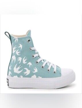 Alexander McQueen Light Blue 38 High-Top Sneakers